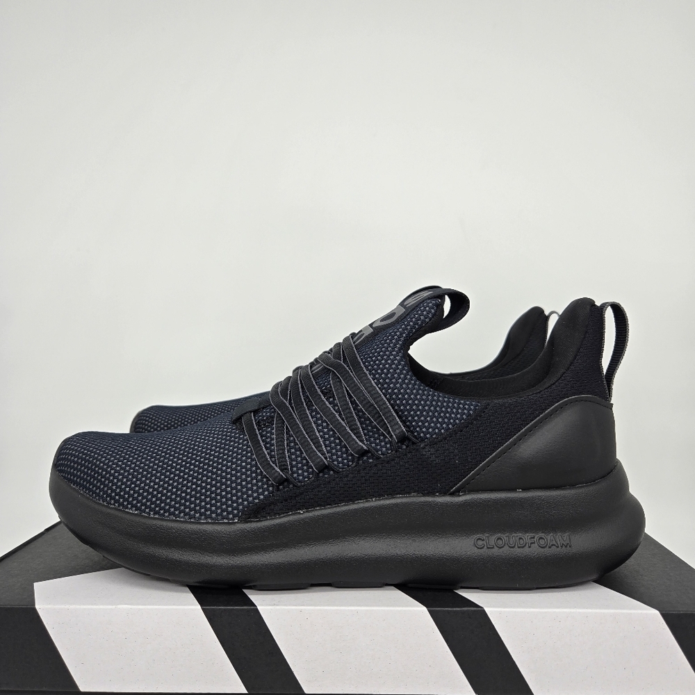 Adidas Men's Lite Racer Adapt 7.0 'Black Grey' Running Shoes Size 10 New